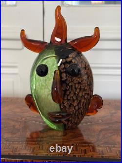 Sculpture verre BACCARAT CIRCA 1980 TRIBUTE PICASS0 époque de Mc Connico