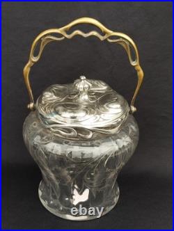 Seau a biscuit art nouveau cristal taillé baccarat Cookie bucket art & crafts