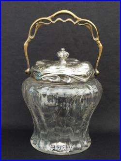 Seau a biscuit art nouveau cristal taillé baccarat Cookie bucket art & crafts