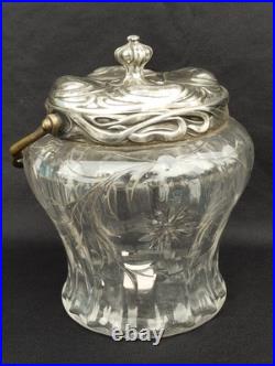 Seau a biscuit art nouveau cristal taillé baccarat Cookie bucket art & crafts