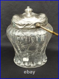 Seau a biscuit art nouveau cristal taillé baccarat Cookie bucket art & crafts