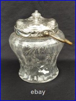 Seau a biscuit art nouveau cristal taillé baccarat Cookie bucket art & crafts