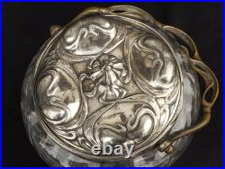 Seau a biscuit art nouveau cristal taillé baccarat Cookie bucket art & crafts