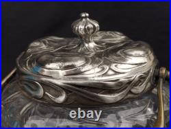 Seau a biscuit art nouveau cristal taillé baccarat Cookie bucket art & crafts