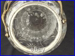 Seau a biscuit art nouveau cristal taillé baccarat Cookie bucket art & crafts