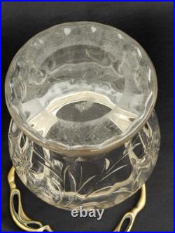 Seau a biscuit art nouveau cristal taillé baccarat Cookie bucket art & crafts