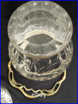 Seau a biscuit art nouveau cristal taillé baccarat Cookie bucket art & crafts