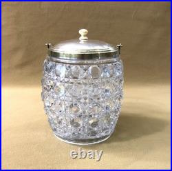 Seau à biscuit / pot à gâteau cristal signé BACCARAT modèle DIAMANTS PIERRERIES