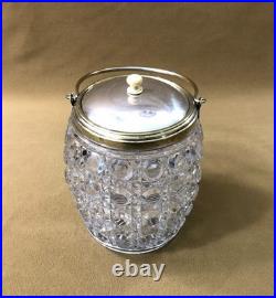 Seau à biscuit / pot à gâteau cristal signé BACCARAT modèle DIAMANTS PIERRERIES