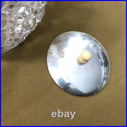 Seau à biscuit / pot à gâteau cristal signé BACCARAT modèle DIAMANTS PIERRERIES