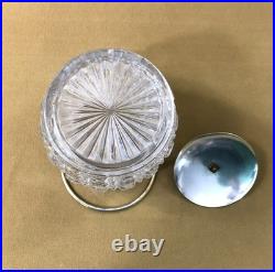 Seau à biscuit / pot à gâteau cristal signé BACCARAT modèle DIAMANTS PIERRERIES