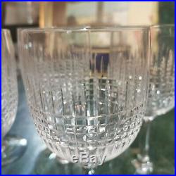 Série de 6 verres à eau cristal de Baccarat modèle Nancy