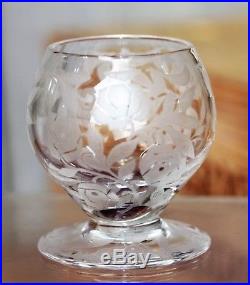Série de 6 verres à liqueur en cristal de Baccarat modèle Fontenay