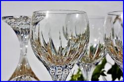 Série de 6 verres à vin de Bordeaux n°4 en cristal de Baccarat modèle Massena