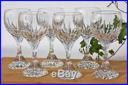 Série de 6 verres à vin de Bourgogne n°3 en cristal de Baccarat modèle Massena