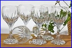 Série de 6 verres à vin n°3 en cristal de Baccarat modèle Massena