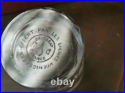 Série de 6 verres gobelets cristal de Baccarat modèle écaille 7,8cm