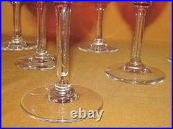 Série de 6 verres vin blanc Porto cristal Baccarat service Molière rouge 1916