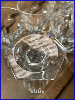 Série de 8 verres à porto en cristal de Baccarat Modèle Harcourt