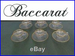Série de tasses sous tasses cristal Baccarat