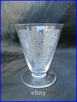 Service 36 verres cristal baccarat decor fruits époque Art Déco Baccarat France