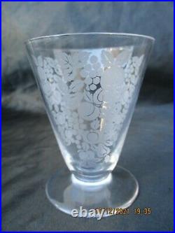 Service 36 verres cristal baccarat decor fruits époque Art Déco Baccarat France