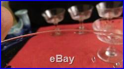 Service 6 coupes à champagne en cristal de Baccarat modèle Richelieu cylindrique