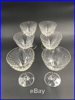 Service 6 verres à eau cristal Baccarat grain de riz / Set of 6 crystal glasses