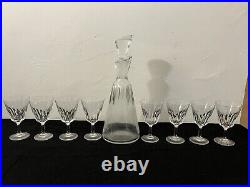 Service 8 verres à vin Et Carafe en cristal de Baccarat Cote d'Azur
