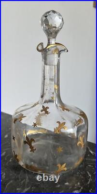 Service Cristal À Côtes Vénitiennes Baccarat 2 Carafes Verre Sucrier Plateau