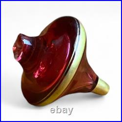 Service De Nuit En Cristal De Baccarat Rouge Et Doré A L Or Fin. 5 Péces