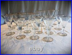 Service De Verres En Cristal Taillé De 1950 Baccarat 27 Verres