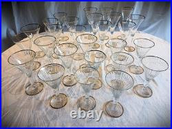 Service De Verres En Cristal Taillé De 1950 Baccarat 27 Verres