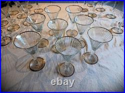 Service De Verres En Cristal Taillé De 1950 Baccarat 27 Verres