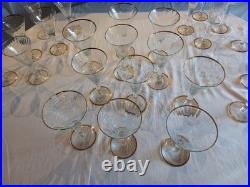 Service De Verres En Cristal Taillé De 1950 Baccarat 27 Verres