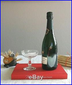 Service Fougères, cristal Baccarat. 4 (+1) coupes à champagne
