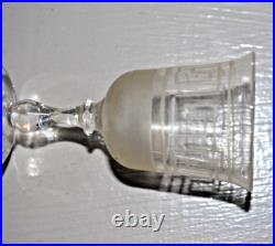 Service à Liqueur Cristal Baccarat Givré Dégagé à l'Acide Frise Grec Circa 1900