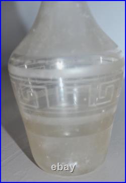 Service à Liqueur Cristal Baccarat Givré Dégagé à l'Acide Frise Grec Circa 1900