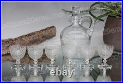 Service à apéritif, porto en cristal de Baccarat modèle Rohan Aperitif set