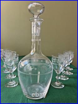 Service à liqueur Etoile en cristal Baccarat Saint Louis