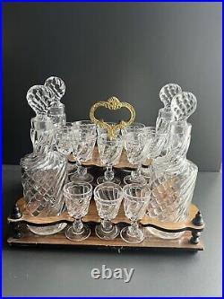 Service à liqueur en cristal Baccarat Modèle Bambou