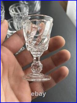 Service à liqueur en cristal Baccarat Modèle Bambou