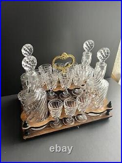 Service à liqueur en cristal Baccarat Modèle Bambou