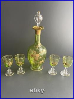 Service à liqueur en cristal Doré Baccarat Art Nouveau