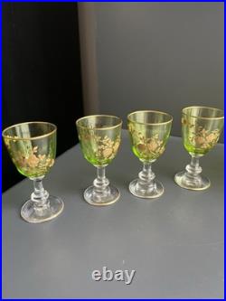 Service à liqueur en cristal Doré Baccarat Art Nouveau