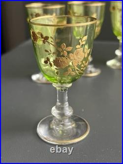 Service à liqueur en cristal Doré Baccarat Art Nouveau