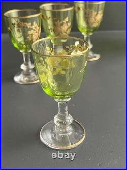 Service à liqueur en cristal Doré Baccarat Art Nouveau