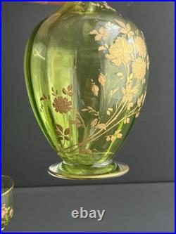 Service à liqueur en cristal Doré Baccarat Art Nouveau