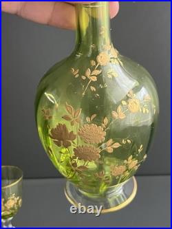 Service à liqueur en cristal Doré Baccarat Art Nouveau