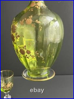 Service à liqueur en cristal Doré Baccarat Art Nouveau